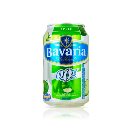 نوشیدنی غیر الکلی Bavaria با طعم سيب 24 عددی