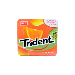 آدامس جعبه فلزی Trident طعم پرتقال کيوی