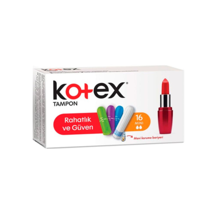 نوار بهداشتی استخری Kotex سایز mini بسته 16 عددی