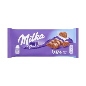 شکلات سوییسی Milka مدل Bubbly Alpine Milk وزن 90 گرم