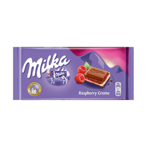 شکلات سوییسی Milka مدل Raspberry Creme وزن 90 گرم