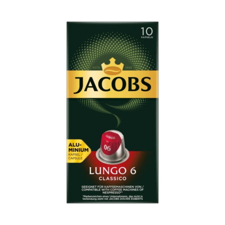 کپسول قهوه جاکوبز مدل Lungo 6 Classico بسته 10 عددی